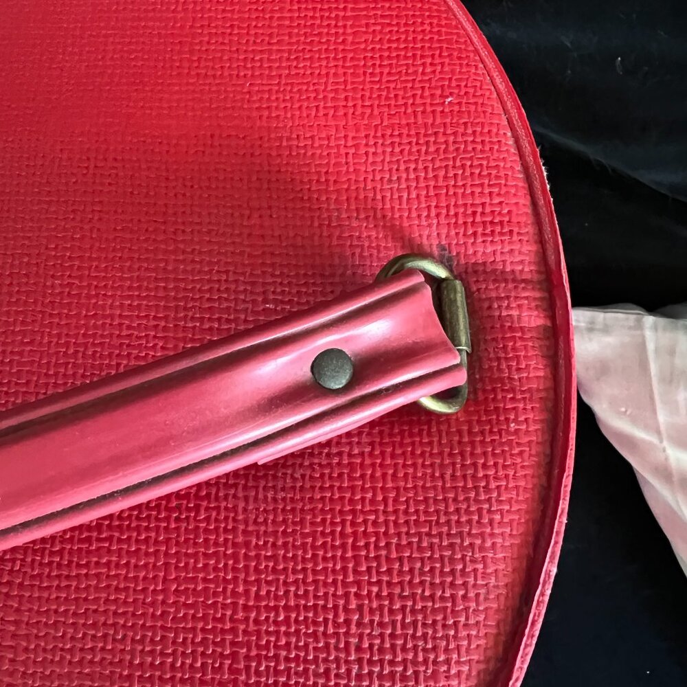 1950s Vintage Hat Box Wig Storage - Red - Picture 7 of 15